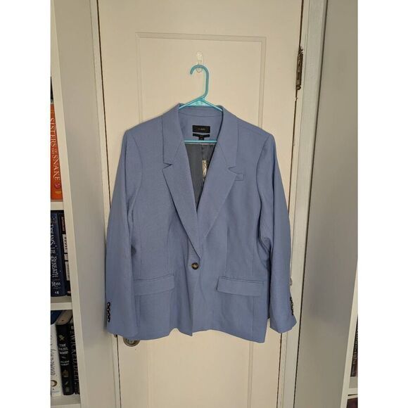NWT J.Crew Willa Blazer in Dark Seaside Italian City Wool Blazer - Size 22 - Picture 1 of 12